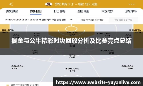 掘金与公牛精彩对决回放分析及比赛亮点总结